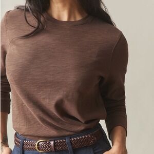 American Giant Women's Premium Slub Long Sleeve Tee Size M Made In USA